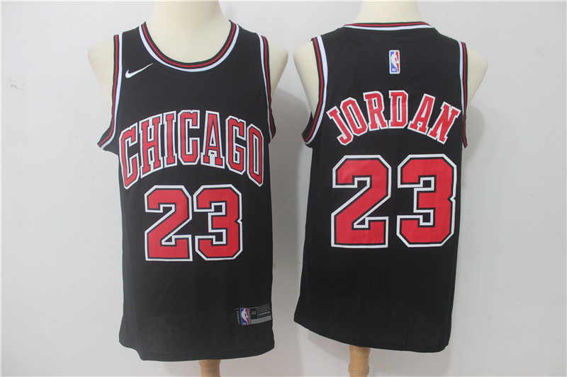  NBA Chicago Bulls #23 Michael Jordan Jersey 2017 18 New Season Black Jersey