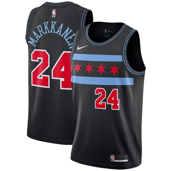  NBA Chicago Bulls #24 Lauri Markkanen Jersey 2018 19 New Season City Edition Jersey