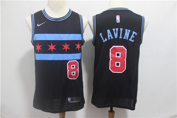  NBA Chicago Bulls #8 Zach Lavine Jersey 2018 19 New Season City Edition Jersey