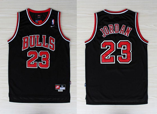  NBA Chicago Bulls 23 Michael Jordan New Revolution 30 Black Jersey