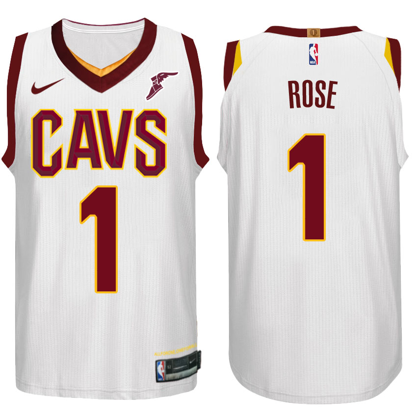  NBA Cleveland Cavaliers  #1 Derrick Rose Jersey 2017 18 New Season White  Jersey