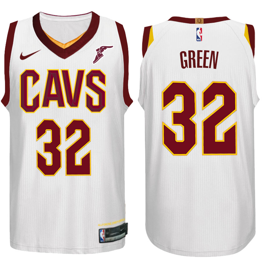  NBA Cleveland Cavaliers  #32 Jeff Green Jersey 2017 18 New Season White Jersey