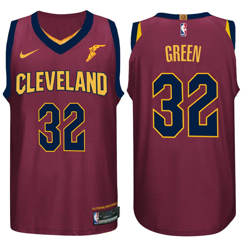  NBA Cleveland Cavaliers  #32 Jeff Green Jersey 2017 18 New Season Wine Red Jersey
