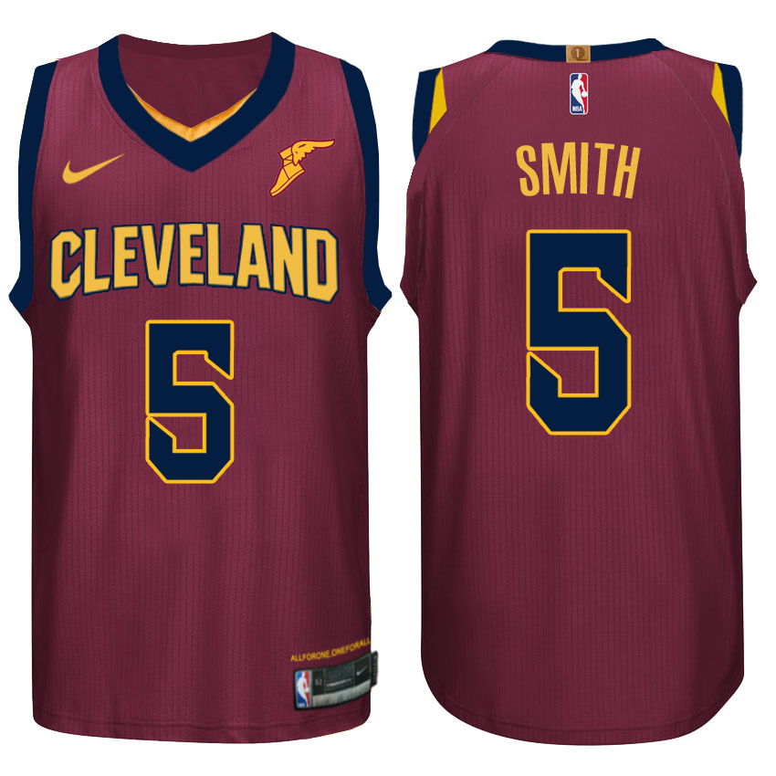  NBA Cleveland Cavaliers  #5 J.R. Smith Jersey 2017 18 New Season Wine Red Jersey