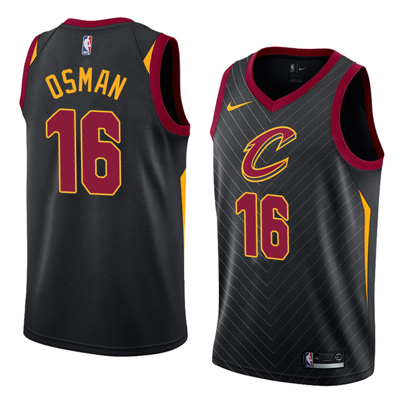  NBA Cleveland Cavaliers #16 Cedi Osman Jersey 2017 18 New Season Black Jersey