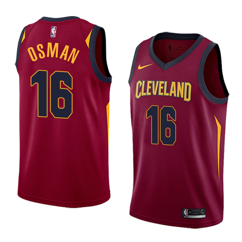  NBA Cleveland Cavaliers #16 Cedi Osman Jersey 2017 18 New Season Wine Red Jersey