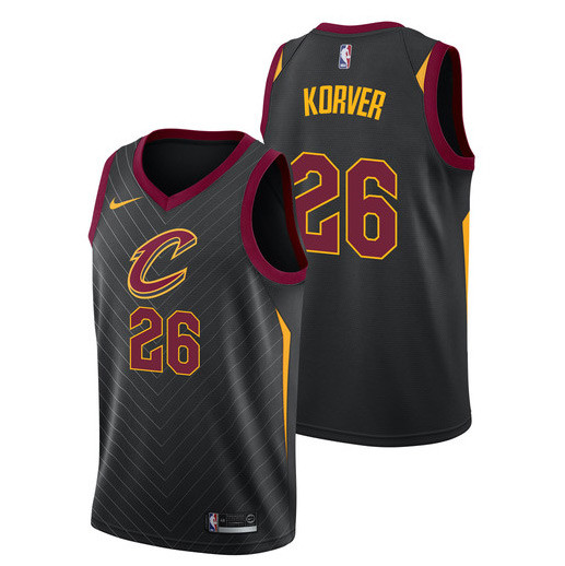 NBA Cleveland Cavaliers #26 Kyle Korver Jersey 2017 18 New Season Black Jersey