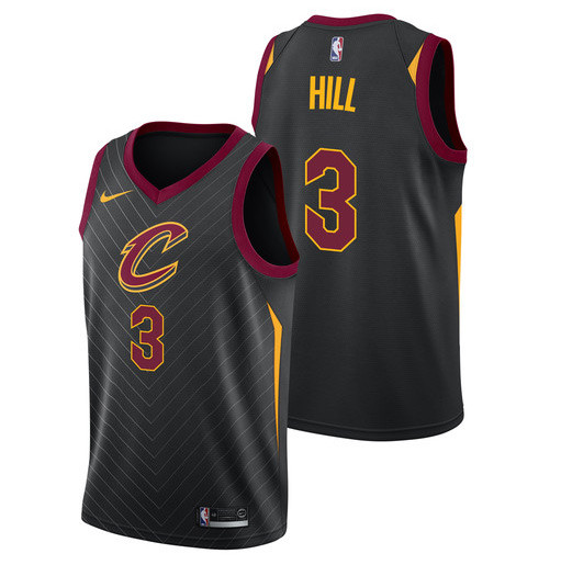  NBA Cleveland Cavaliers #3 George Hill Jersey 2017 18 New Season Black Jersey