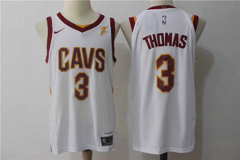  NBA Cleveland Cavaliers #3 Isaiah Thomas Jersey 2017 18 New Season Wine White Jersey