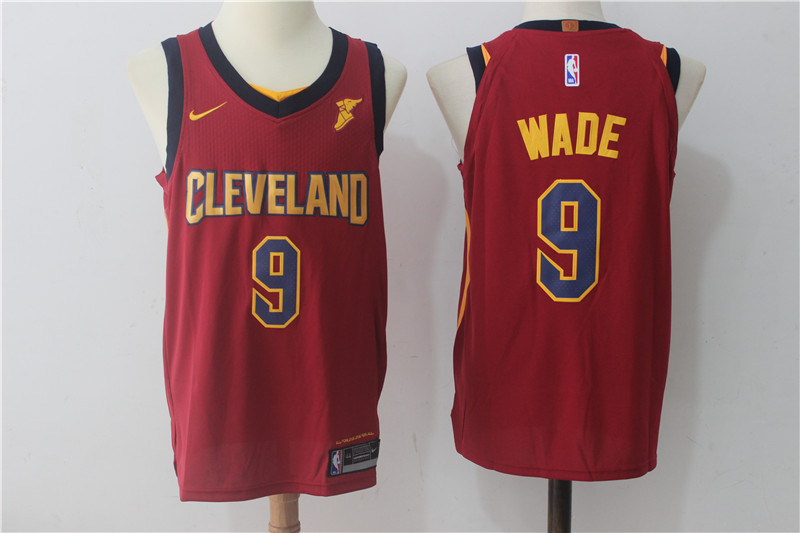  NBA Cleveland Cavaliers #9 Dwyane Wade Jersey 2017 18 New Season Wine Red Jersey