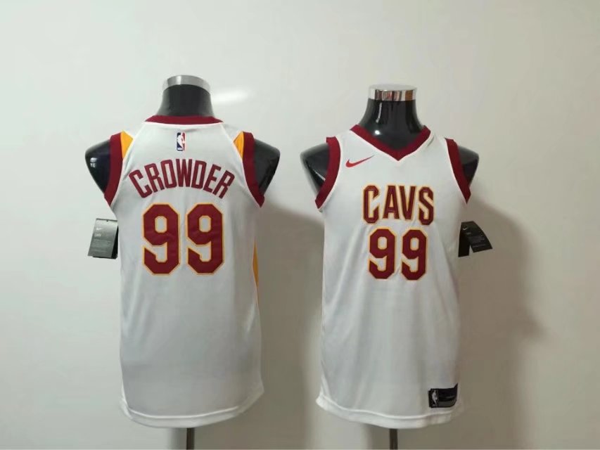  NBA Cleveland Cavaliers #99 Jae Crowder Jersey 2017 18 New Season Wine White  women dress