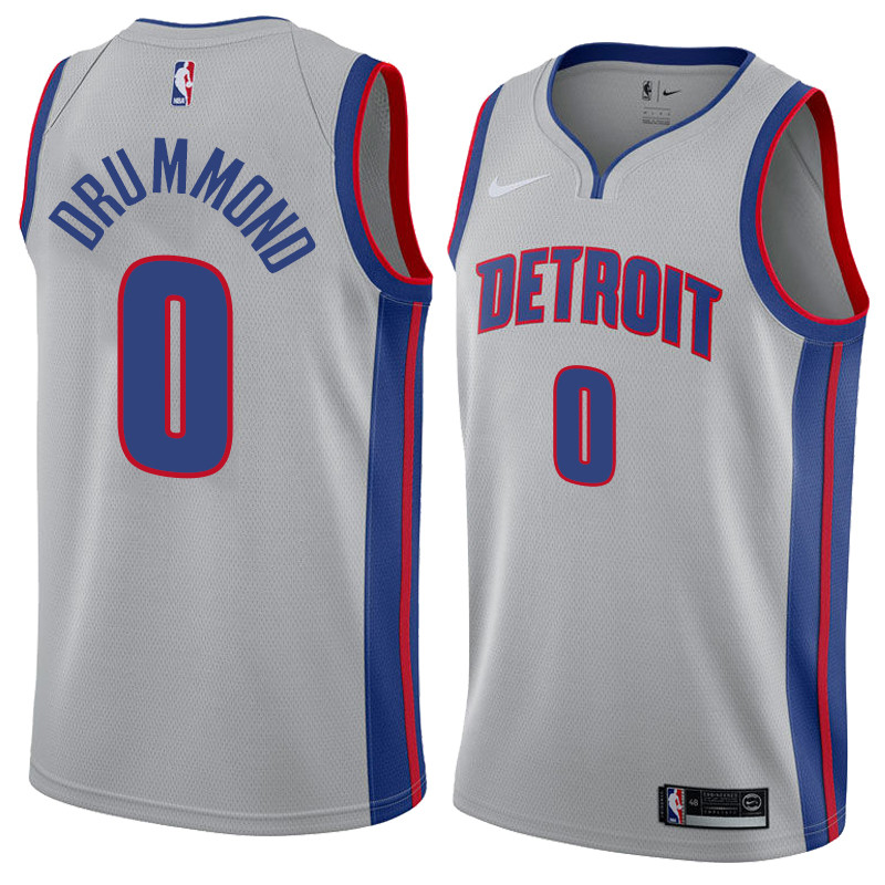  NBA Detroit Pistons #0 Andre Drummond Jersey 2017 18 New Season Gray Jersey