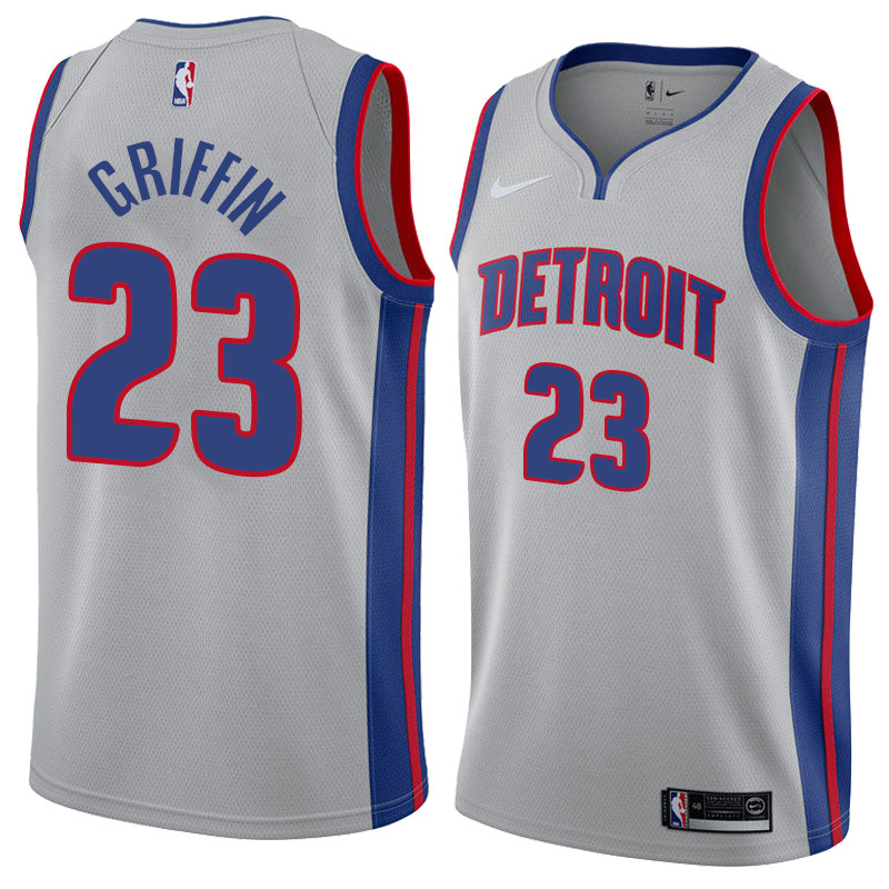  NBA Detroit Pistons #23 Blake Griffin Jersey 2017 18 New Season Gray Jersey