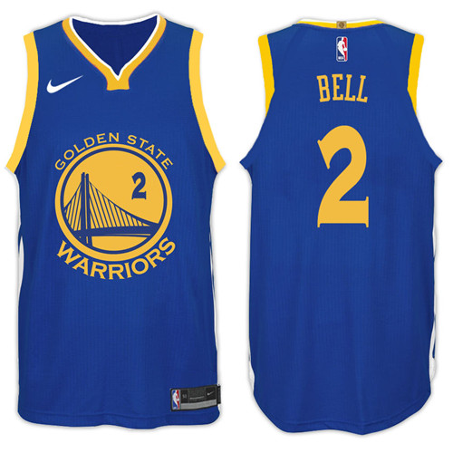  NBA Golden State Warriors #2 Jordan Bell Jersey 2017 18 New Season Blue Jersey