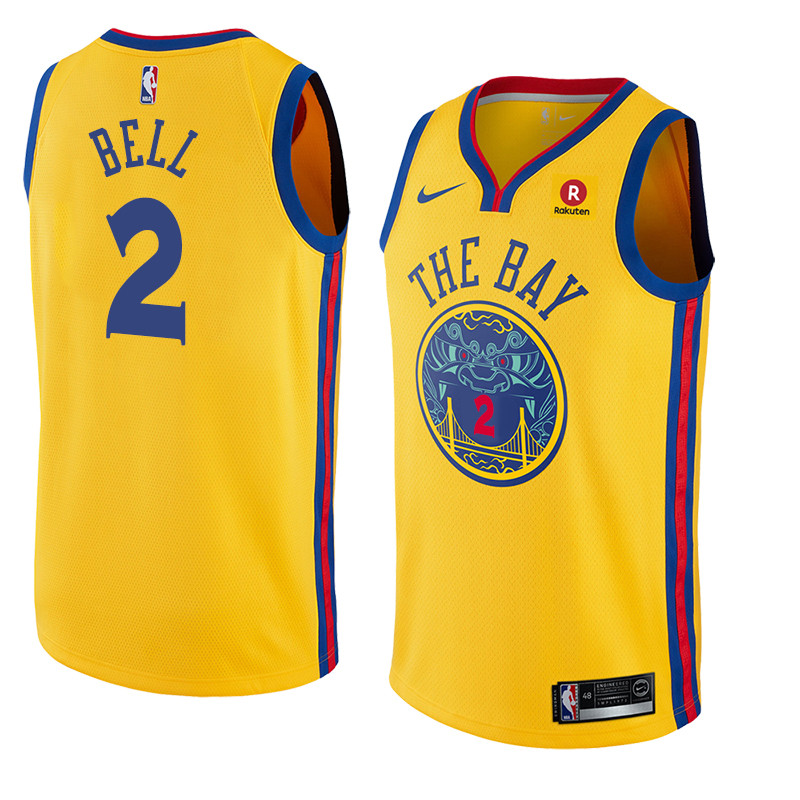  NBA Golden State Warriors #2 Jordan Bell Jersey 2017 18 New Season City Edition Jersey