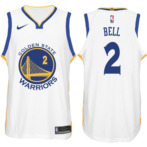  NBA Golden State Warriors #2 Jordan Bell Jersey 2017 18 New Season White Jersey