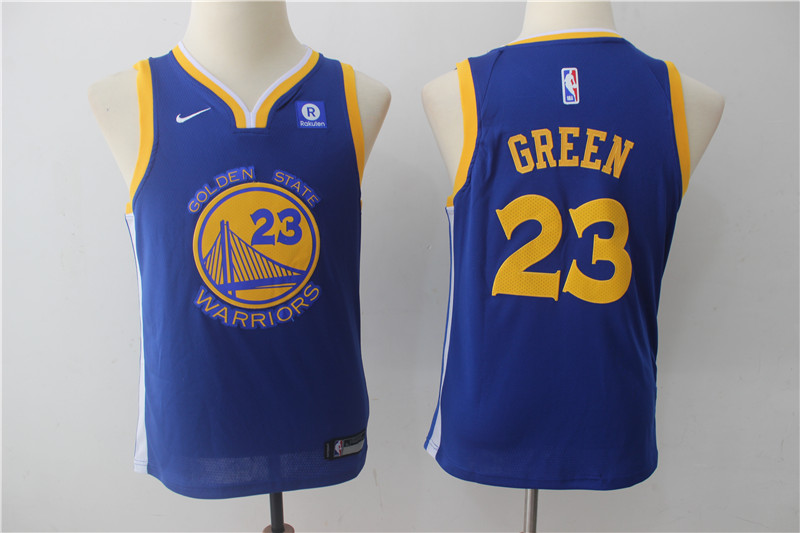  NBA Golden State Warriors #23 Draymond Green Youth Jersey 2017 18 New Season Blue Jersey