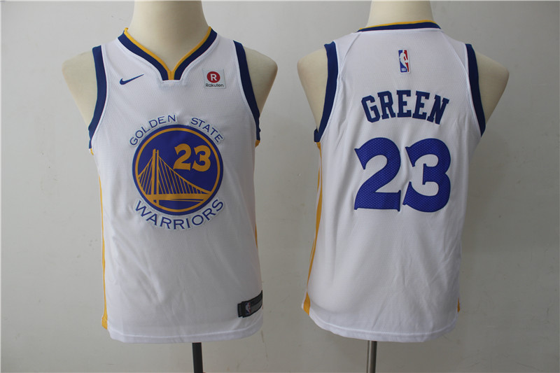  NBA Golden State Warriors #23 Draymond Green Youth Jersey 2017 18 New Season White Jersey