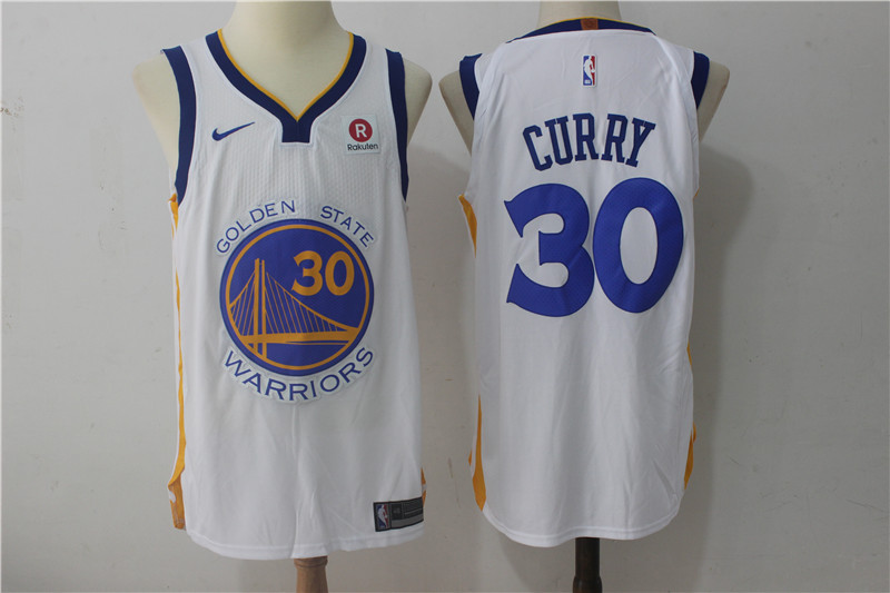  NBA Golden State Warriors #30 Stephen Curry Jersey 2017 18 New Season White Jersey