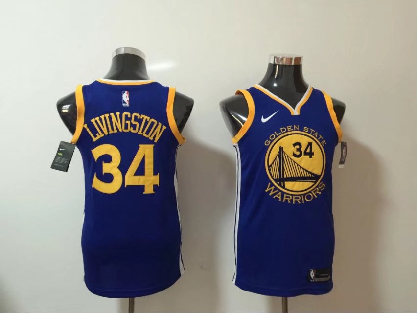  NBA Golden State Warriors #34 Shaun Livingston Women Dress 2017 18 New Season Blue women dress