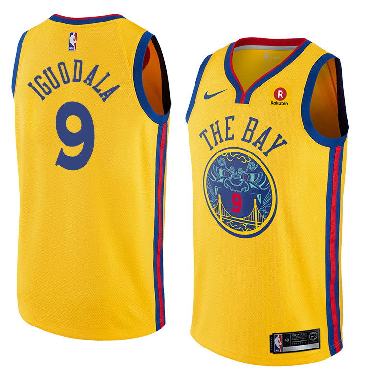  NBA Golden State Warriors #9 Andre Iguodala Jersey 2017 18 New Season City Edition Jersey