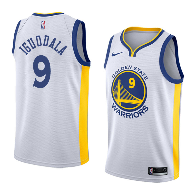  NBA Golden State Warriors #9 Andre Iguodala Jersey 2017 18 New Season White Jersey