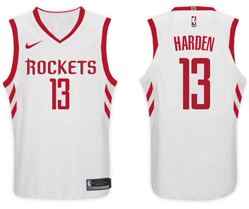  NBA Houston Rockets #13 James Harden Jersey 2017 18 New Season White Jersey