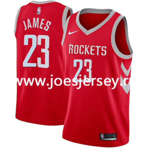  NBA Houston Rockets #23 LeBron James Red Jersey
