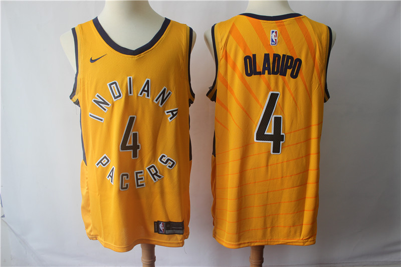  NBA Indiana Pacers #4 Victor Oladipo Jersey 2017 18 New Season Yellow Jersey