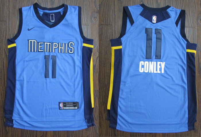  NBA Memphis Grizzlies #11 Mike Conley Jersey 2017 18 New Season Blue Jerseys