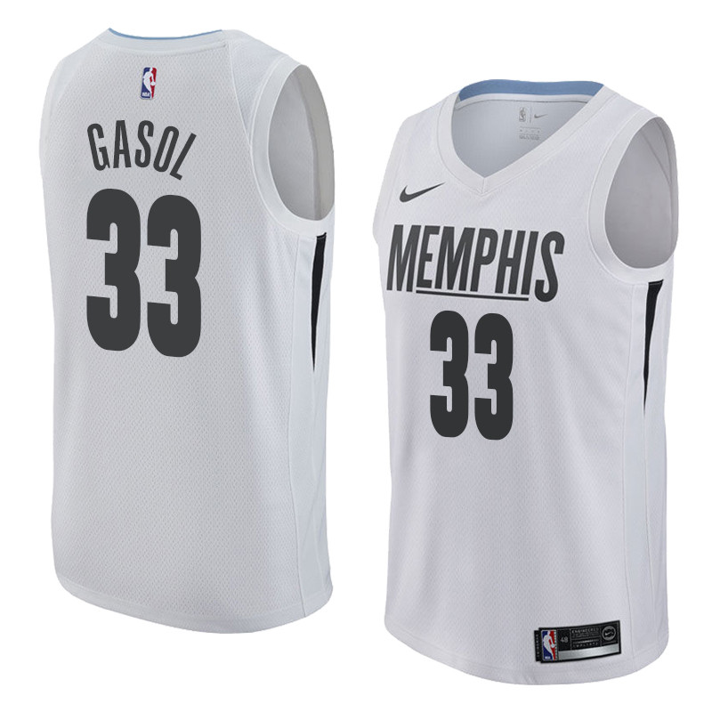  NBA Memphis Grizzlies #33 Marc Gasol Jersey 2017 18 New Season City Edition Jersey