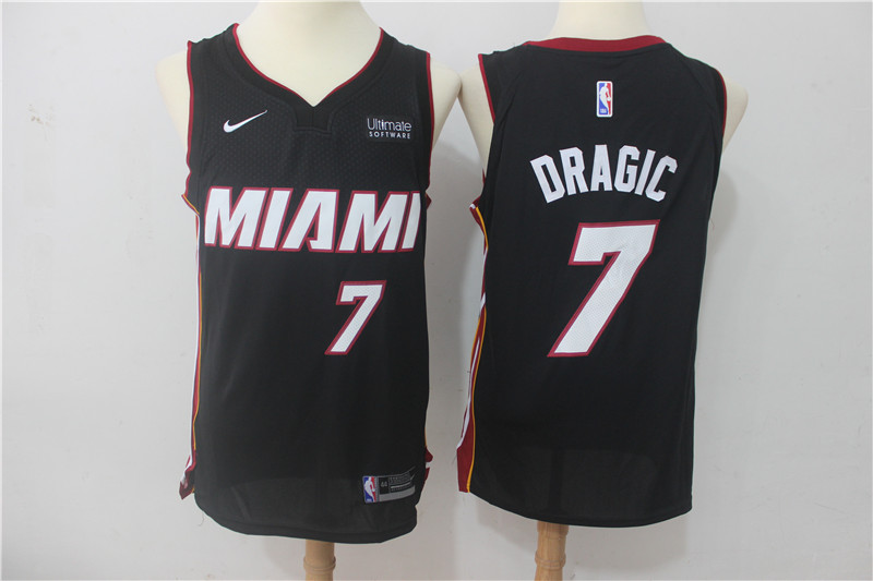  NBA Miami Heat #7 Hassan Whiteside Jersey 2017 18 New Season Black Jersey