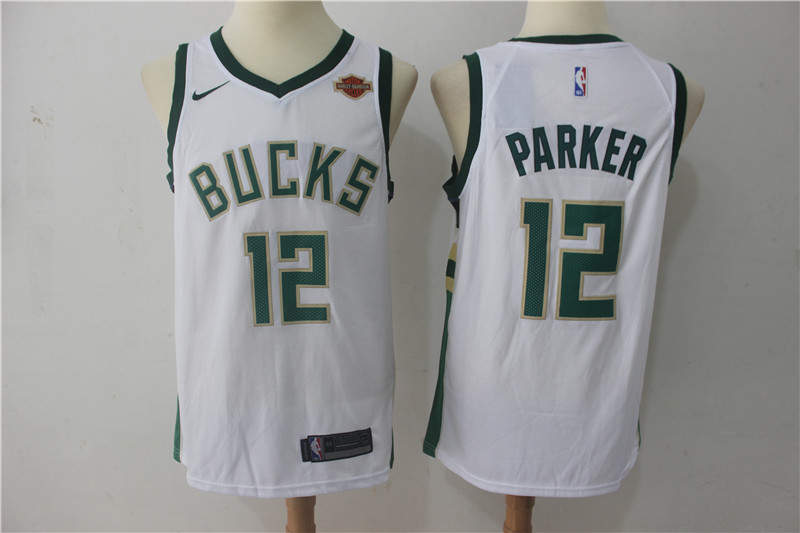  NBA Milwaukee Bucks #12 Jabari Parker Jersey 2017 18 New Season White Jersey