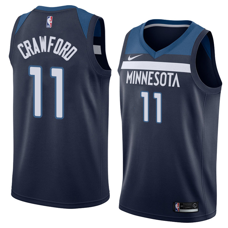  NBA Minnesota Timberwolves #11 Jamal Crawford Jersey 2017 18 New Season Blue Jersey