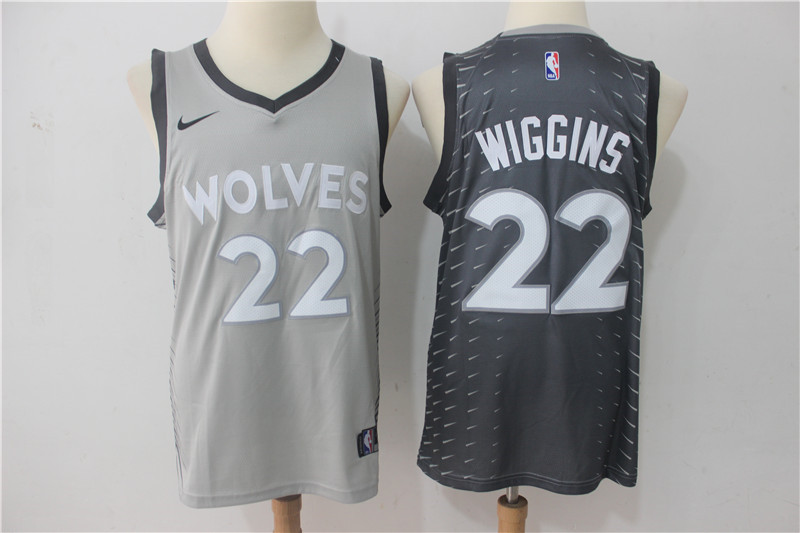  NBA Minnesota Timberwolves #22 Andrew Wiggins Jersey 2017 18 New Season City Edition Jersey