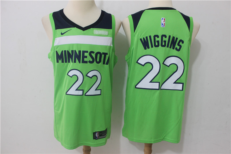  NBA Minnesota Timberwolves #22 Andrew Wiggins Jersey 2017 18 New Season Green Jersey
