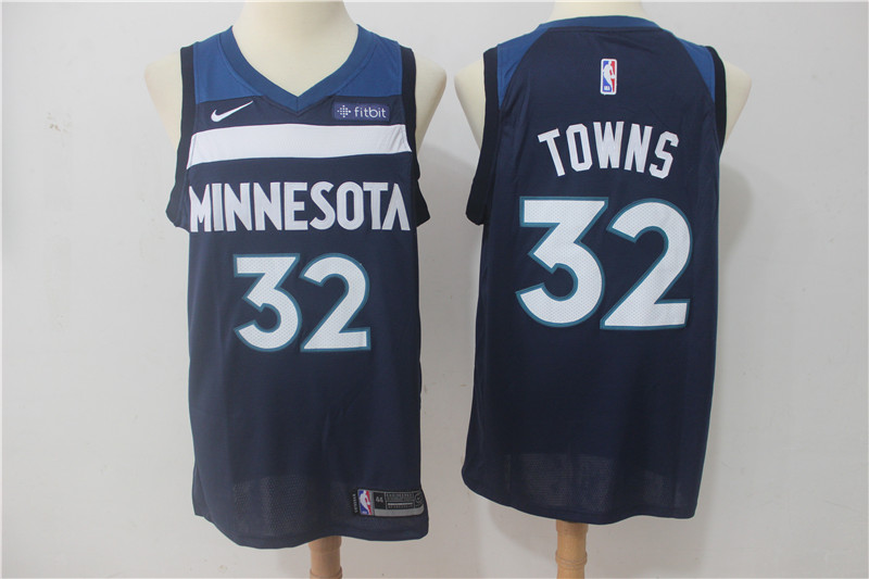  NBA Minnesota Timberwolves #32 Karl Anthony Towns Jersey 2017 18 New Season Blue Jersey