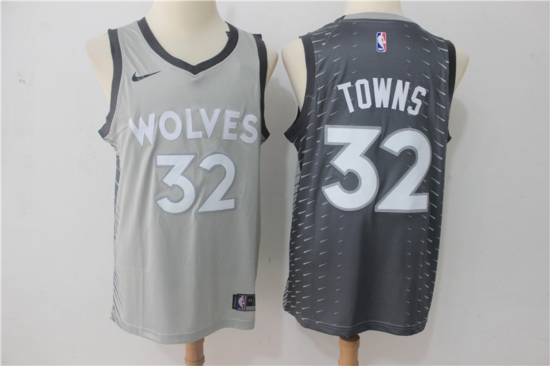  NBA Minnesota Timberwolves #32 Karl Anthony Towns Jersey 2017 18 New Season City Edition Jersey