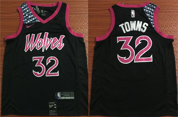  NBA Minnesota Timberwolves #32 Karl Anthony Towns Jersey 2018 19 New Season City Edition Jersey