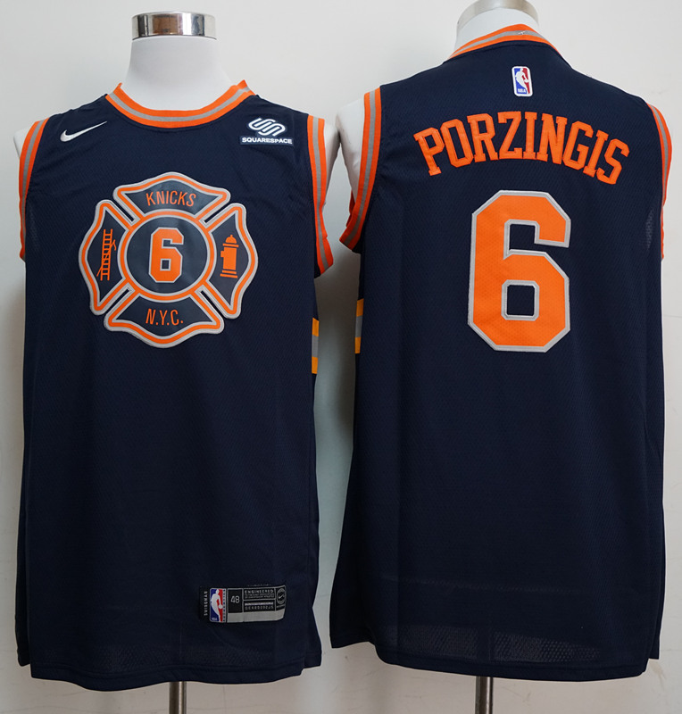  NBA New York Knicks #6 Kristaps Porzingis Jersey 2017 18 New Season City Edition Jersey