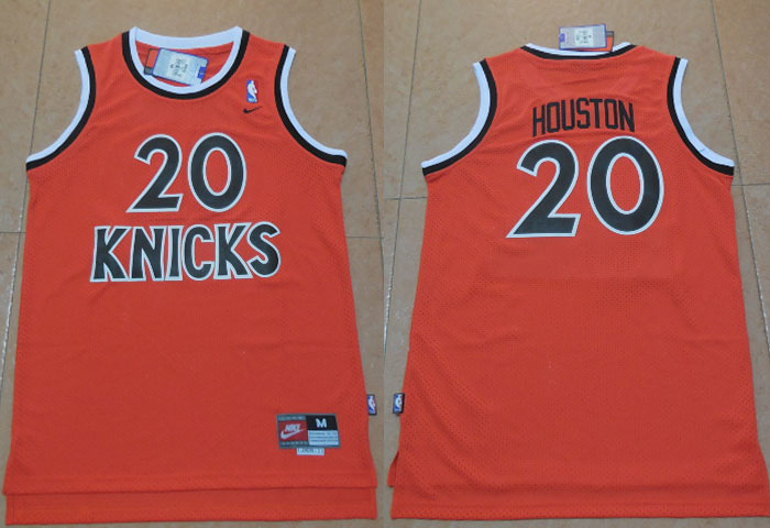  NBA New York Knicks 20 Allan Houston Retro Jersey New Revolution 30 Swingman Throwback Orange Jersey