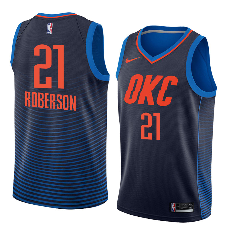  NBA Oklahoma City Thunder #21 Andre Roberson Jersey 2017 18 New Season Purple Jersey