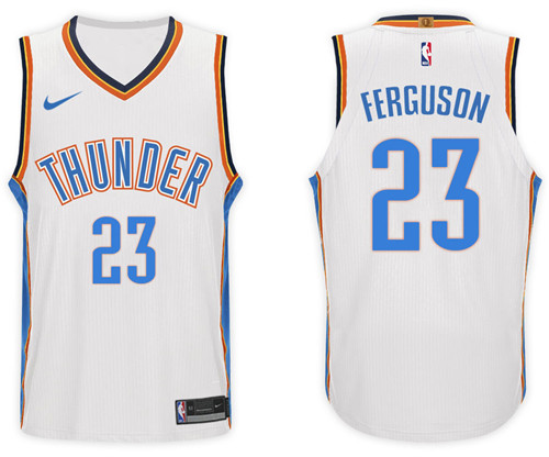  NBA Oklahoma City Thunder #23 Terrance Ferguson Jersey 2017 18 New Season White Jersey