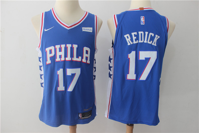  NBA Philadelphia 76ers #17 J.J. Redick Jersey 2017 18 New Season Blue Jersey