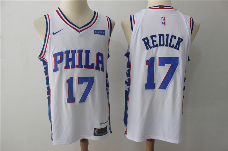  NBA Philadelphia 76ers #17 J.J. Redick Jersey 2017 18 New Season White Jersey