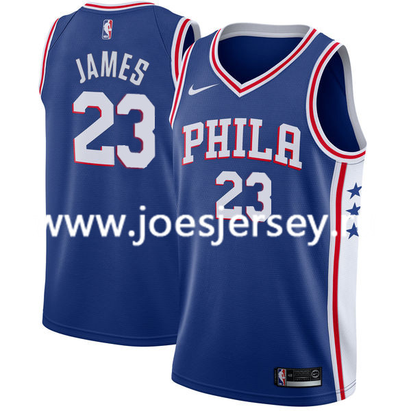  NBA Philadelphia 76ers #23 LeBron James Blue Jersey