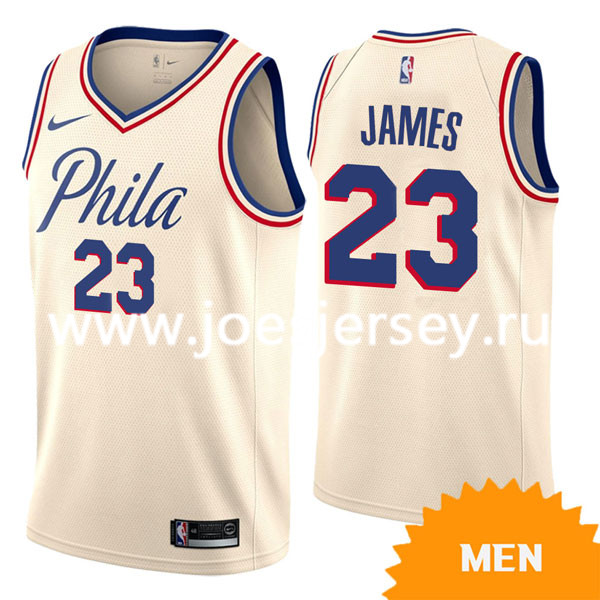  NBA Philadelphia 76ers #23 LeBron James Jersey City Edition Jersey