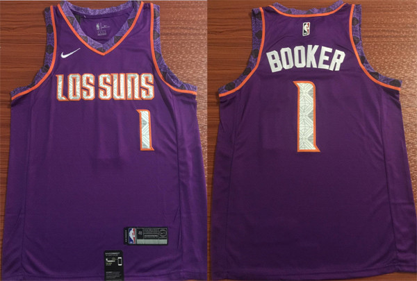  NBA Phoenix Suns #1 Devin Booker Jersey 2018 19 New Season City Edition Jersey