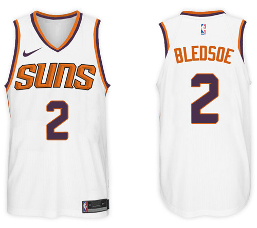  NBA Phoenix Suns #2 Eric Bledsoe Jersey 2017 18 New Season White Jersey