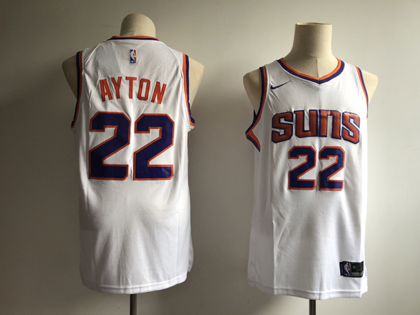  NBA Phoenix Suns #22 DeAndre Ayton White Jersey